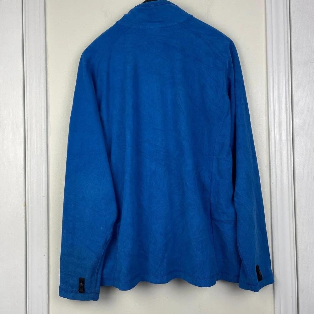 The North Face Texture Cap Rock Mens L Polartec Fleece Jacket  Full Zip *Read